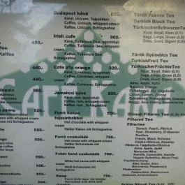 Café Kara Budapest - Étlap/itallap