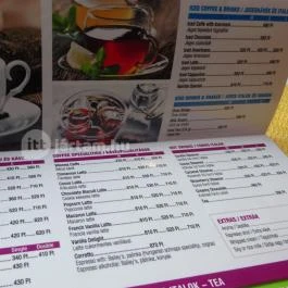 Cafe & Bar Mester Street Budapest - Étlap/itallap