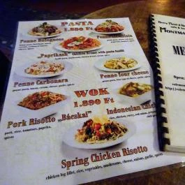 Café Montmartre Budapest - Étlap/itallap