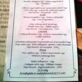 Café Vian - Bazilika, Budapest - Étlap/itallap