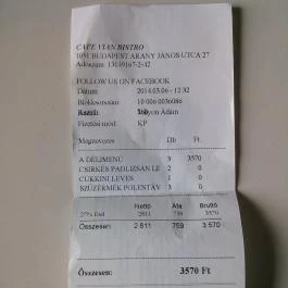 Café Vian - Bazilika, Budapest - Egyéb