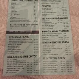 Cafepane Budapest - Étlap/itallap