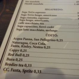 Caffé Bocca Budapest - Étlap/itallap
