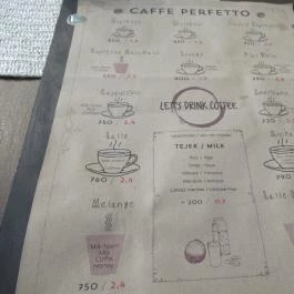 Caffe Perfetto & Aperitivo Bar Budapest - Étlap/itallap
