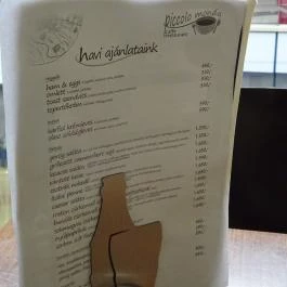 Caffe Piccolo Mondo Étterem - Duna Plaza Budapest - Étlap/itallap