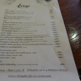 Caffe Piccolo Mondo Étterem - Duna Plaza Budapest - Étlap/itallap