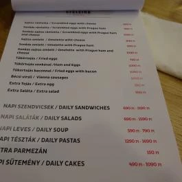 Caffe Shakerato Budapest - Étlap/itallap
