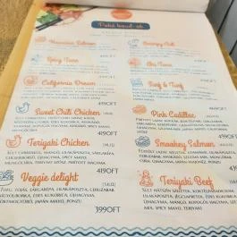 California Poké Bar Somogyi Budapest - Étlap/itallap
