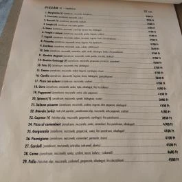 Capri Duna Pizzeria Budapest - Étlap/itallap
