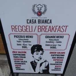 Casa Bianca Bistro Italiano Budapest - Étlap/itallap