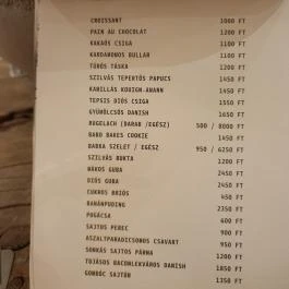 SALT Bakery & CAUSE - Zrínyi utca Budapest - Étlap/itallap