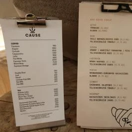 SALT Bakery & CAUSE - Zrínyi utca Budapest - Étlap/itallap