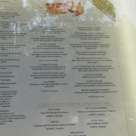 Caviar & Bull Budapest - Étlap/itallap