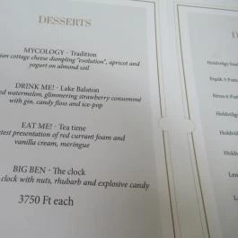 Caviar & Bull Budapest - Étlap/itallap