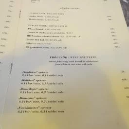 Centrál Kávéház, Budapest - Étlap/itallap