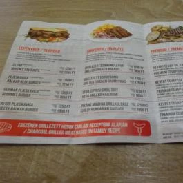 Cevap Grill Budapest - Étlap/itallap