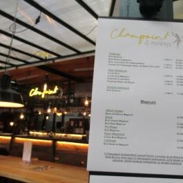 Champoint 4 Monkeys - Belvárosi Piac Budapest - Étlap/itallap
