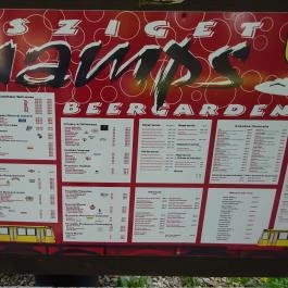 Champs Sziget Beergarden Budapest - Étlap/itallap