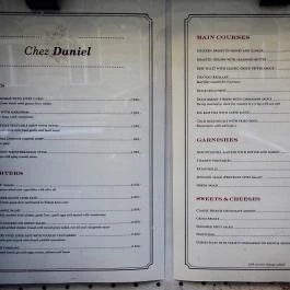 Chez Daniel Étterem Budapest - Étlap/itallap