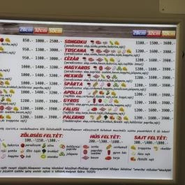 Chiliburger Aszód - Étlap/itallap