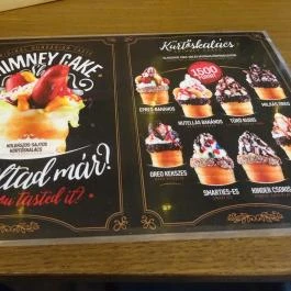 Chimney Cake Shop Budapest - Étlap/itallap