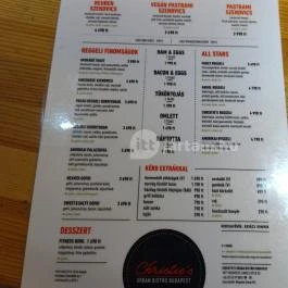 Christie's Urban Bistro Budapest Budapest - Étlap/itallap