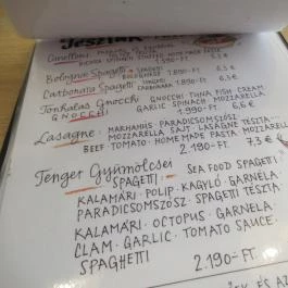 Ciao Bella, Budapest - Étlap/itallap