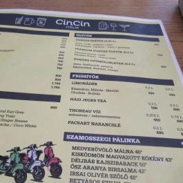 CinCin Italia, Budapest - Étlap/itallap