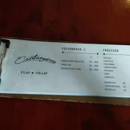 Cintányéros Budapest - Étlap/itallap