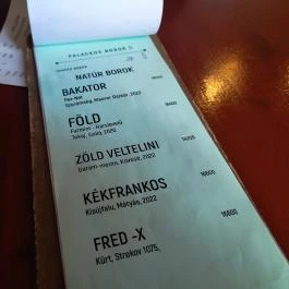Cintányéros Budapest - Étlap/itallap