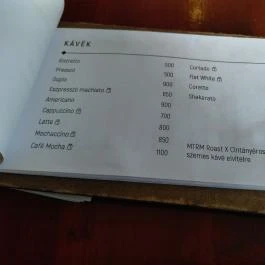 Cintányéros Budapest - Étlap/itallap