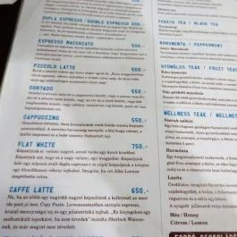 Cirkusz Budapest - Étlap/itallap