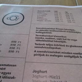 Coffee Cup - Teréz körút, Budapest - Étlap/itallap