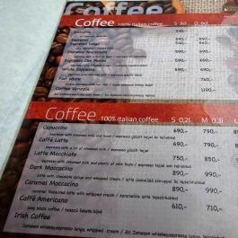 Coffee & More Kávézó, Budapest - Étlap/itallap