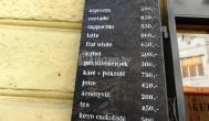 Coffee Stand Gutenberg Budapest - Étlap/itallap