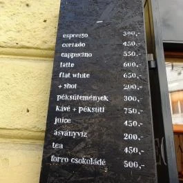 Coffee Stand Gutenberg Budapest - Étlap/itallap