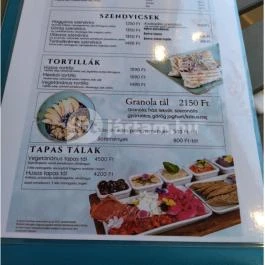 Coffee13, Budapest - Étlap/itallap