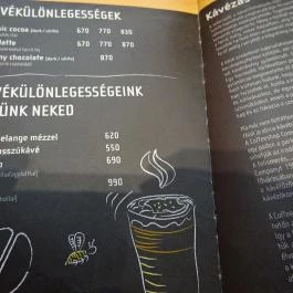 Coffeeshop Company - Capital Square Budapest - Étlap/itallap