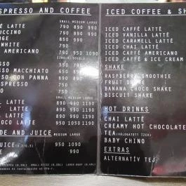 Coffeine Store & Co. - Árkád Budapest - Étlap/itallap