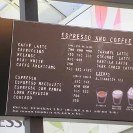 Coffeine Store & Co. - Árkád Budapest - Étlap/itallap