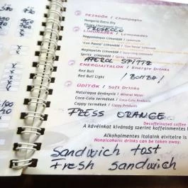 Con Panna Cafe Budapest - Étlap/itallap