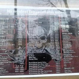 Control Pub Budapest - Étlap/itallap