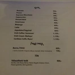 Corvin Mozi Bar & Coffee Budapest - Étlap/itallap
