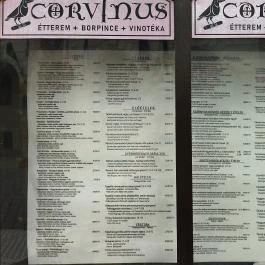 Corvinus Étterem Sopron - Étlap/itallap