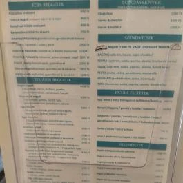 Cosy Café Budapest - Étlap/itallap