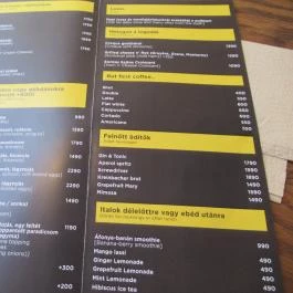 Crudo - Nádor utca, Budapest - Étlap/itallap