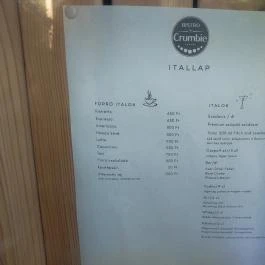 Crumbie Bistro Budapest - Étlap/itallap