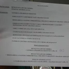 Csabi Íz Budapest - Étlap/itallap