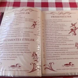 Csali Csárda, Pilisszentiván - Étlap/itallap