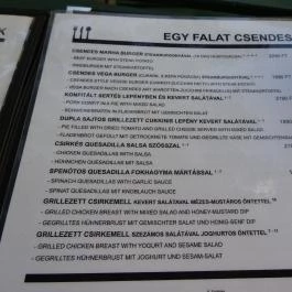 Csendes Társ Winebar & Garden Budapest - Étlap/itallap